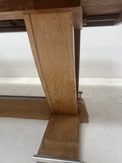Antiker Art Deco Schreibtisch aus gekalkter Eiche, 1900er