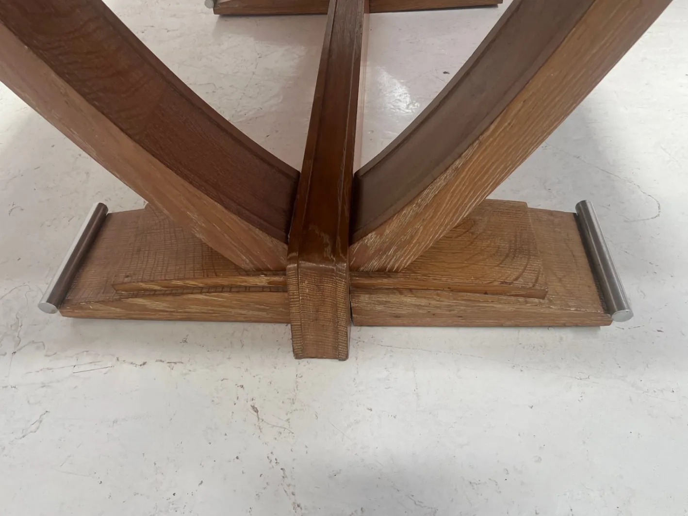 Antiker Art Deco Schreibtisch aus gekalkter Eiche, 1900er