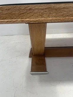 Antiker Art Deco Schreibtisch aus gekalkter Eiche, 1900er