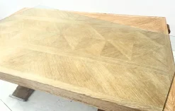 Antiker Art Deco Schreibtisch aus gekalkter Eiche, 1900er