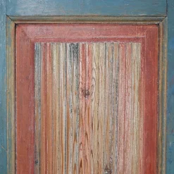 Antiker bemalter schwedischer Volkskunst Eckschrank, 1840