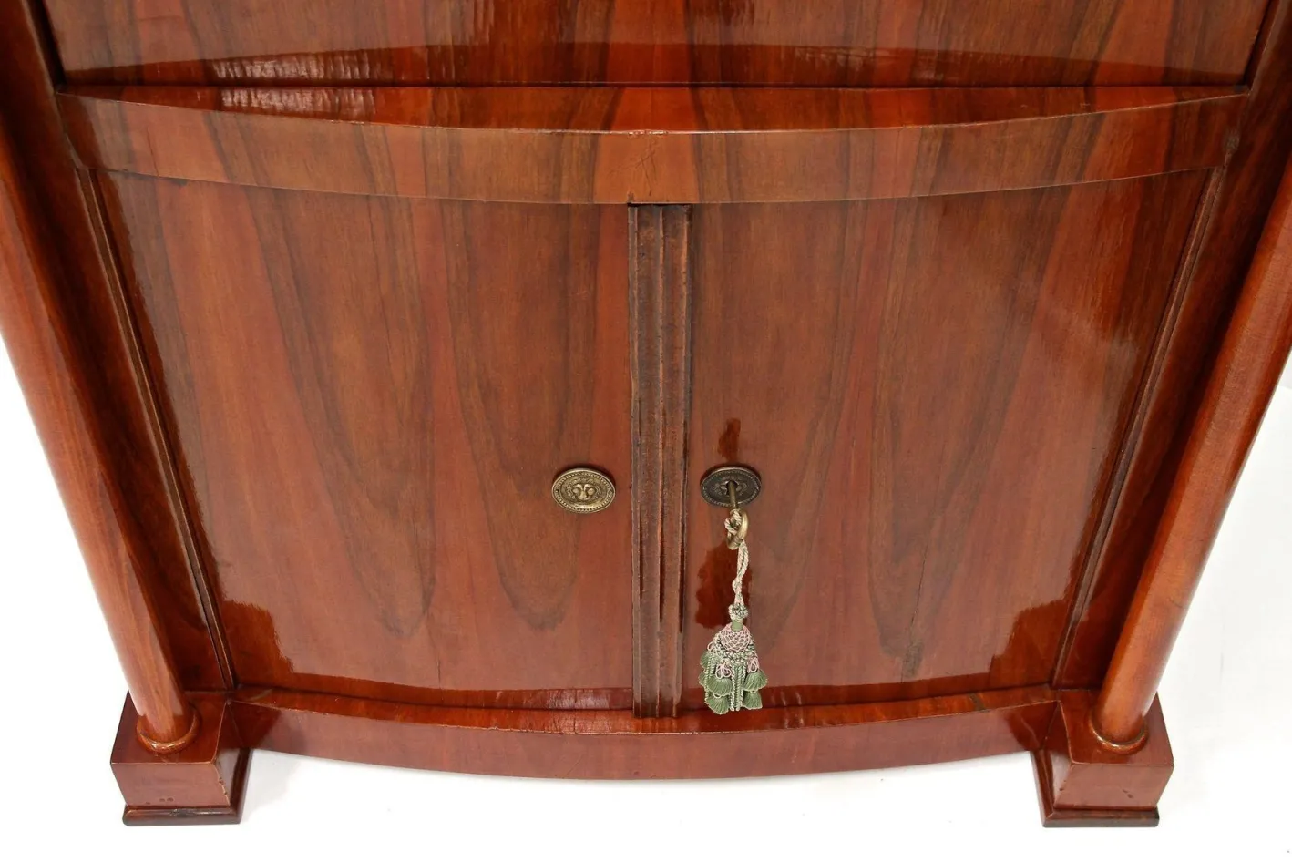 Antiker Biedermeier Sekretär aus Nussholz, 1825