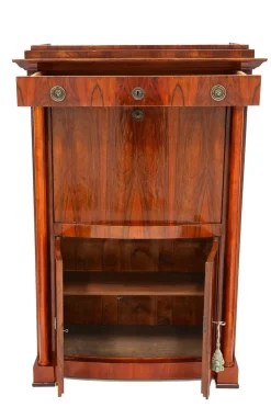 Antiker Biedermeier Sekretär aus Nussholz, 1825