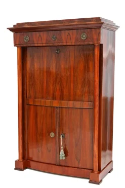 Antiker Biedermeier Sekretär aus Nussholz, 1825