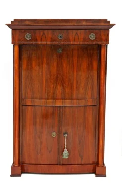 Antiker Biedermeier Sekretär aus Nussholz, 1825