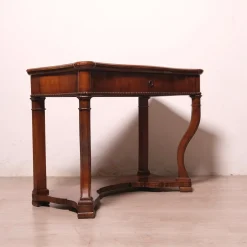Antiker Charles X Konsolentisch aus Nussholz mit Schublade, 1890er