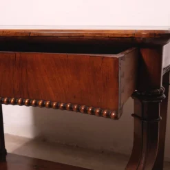 Antiker Charles X Konsolentisch aus Nussholz mit Schublade, 1890er