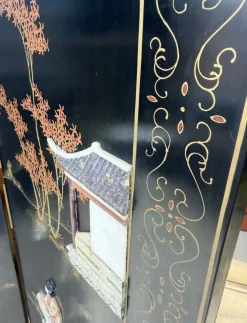 Antiker chinesischer Raumteiler mit 4 Flügeln, 1900er