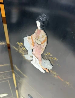 Antiker chinesischer Raumteiler mit 4 Flügeln, 1900er