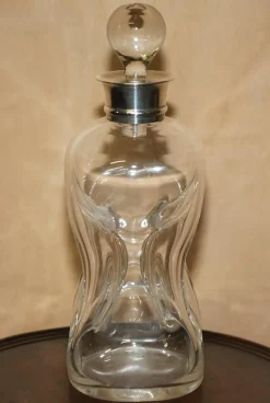 Antiker Dekanter aus Sterlingsilber mit Kragen, 1903