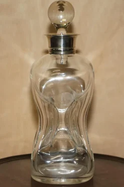 Antiker Dekanter aus Sterlingsilber mit Kragen, 1903