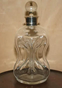 Antiker Dekanter aus Sterlingsilber mit Kragen, 1903