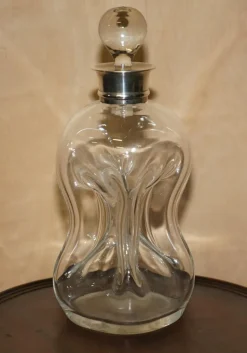 Antiker Dekanter aus Sterlingsilber mit Kragen, 1903