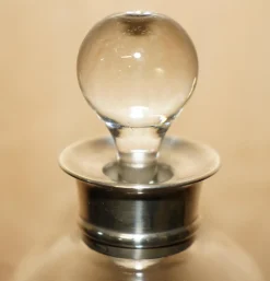 Antiker Dekanter aus Sterlingsilber mit Kragen, 1903
