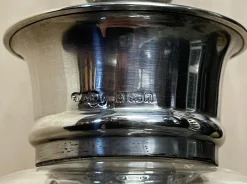 Antiker Dekanter aus Sterlingsilber mit Kragen, 1903