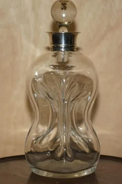 Antiker Dekanter aus Sterlingsilber mit Kragen, 1903