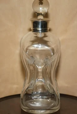 Antiker Dekanter aus Sterlingsilber mit Kragen, 1903