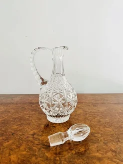Antiker edwardianischer Krug aus geschliffenem Glas, 1900er