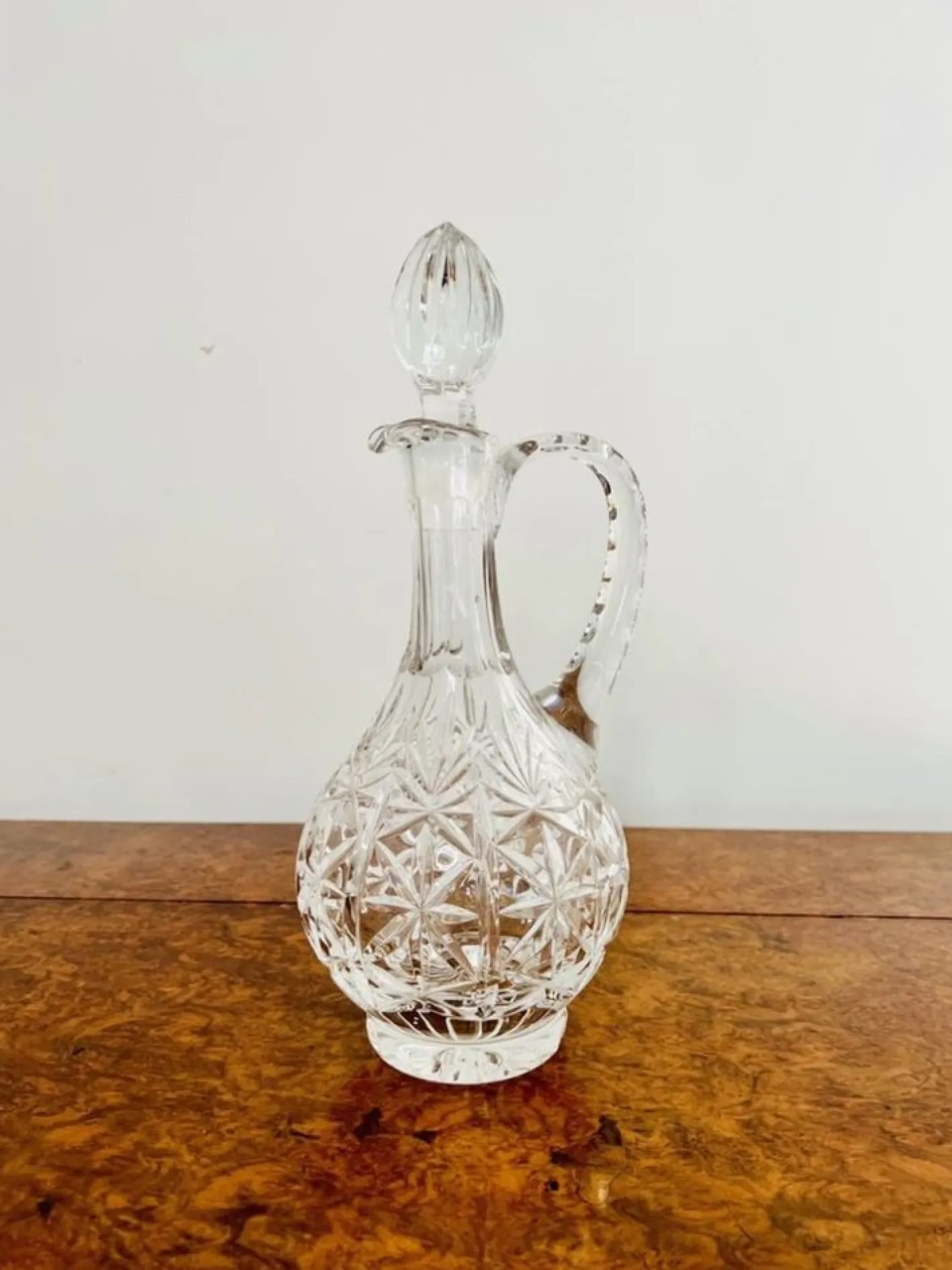 Antiker edwardianischer Krug aus geschliffenem Glas, 1900er