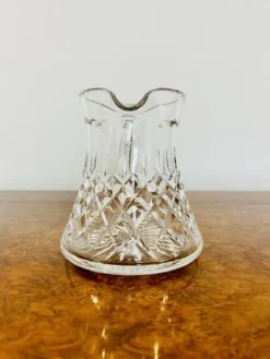Antiker edwardianischer Wasserkrug aus geschliffenem Glas, 1900