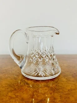 Antiker edwardianischer Wasserkrug aus geschliffenem Glas, 1900