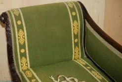Antike Regency Bestickte Hartholz Chaiselongue, 1810
