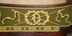 Antike Regency Bestickte Hartholz Chaiselongue, 1810