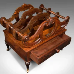 Antiker englischer Canterbury Ständer / Zeitungsständer, 1820er