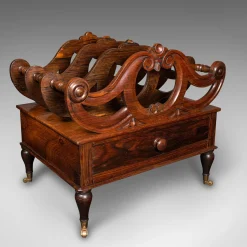 Antiker englischer Canterbury Ständer / Zeitungsständer, 1820er