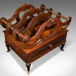 Antiker englischer Canterbury Ständer / Zeitungsständer, 1820er