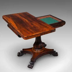 Antiker englischer frühviktorianischer Spieltisch, 1840
