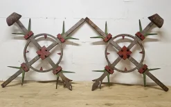Antiker englischer viktorianischer Zaun aus Schmiedeeisen & Metall, 1890er