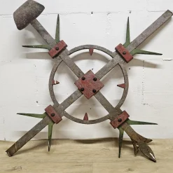 Antiker englischer viktorianischer Zaun aus Schmiedeeisen & Metall, 1890er