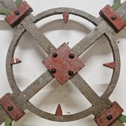 Antiker englischer viktorianischer Zaun aus Schmiedeeisen & Metall, 1890er