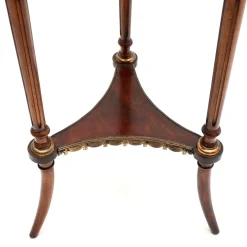 Antiker französischer Beistelltisch mit Marmorplatte, 1890