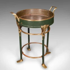 Antiker französischer Flaschenkühler aus Messing, 1880