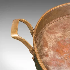 Antiker französischer Flaschenkühler aus Messing, 1880