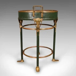 Antiker französischer Flaschenkühler aus Messing, 1880