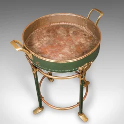 Antiker französischer Flaschenkühler aus Messing, 1880