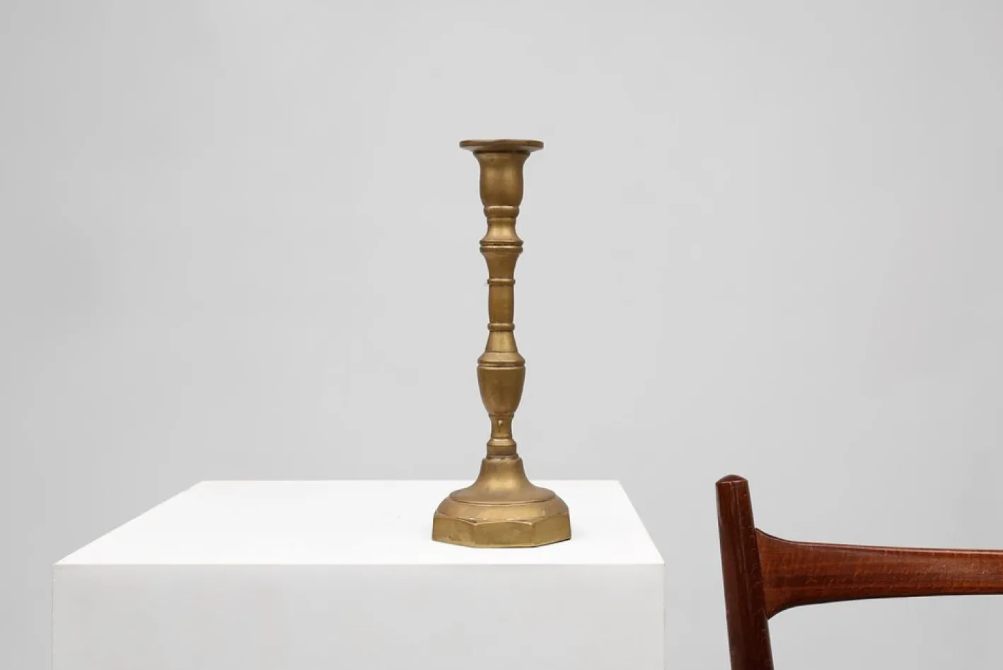 Antiker französischer Kerzenständer aus Bronze, 1890er
