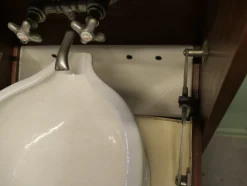 Antiker französischer Marine Frisiertisch mit Waschbecken, 1910