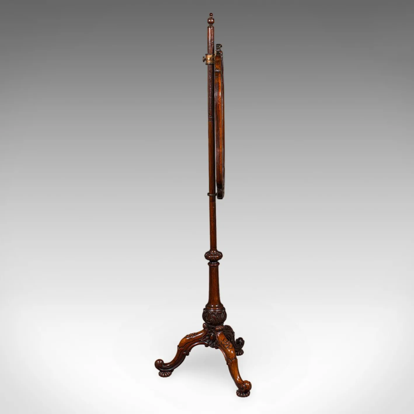 Antiker frühviktorianischer englischer Wandschirm, 1840er