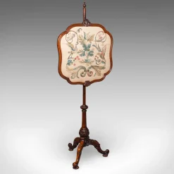 Antiker frühviktorianischer englischer Wandschirm, 1840er