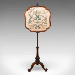 Antiker frühviktorianischer englischer Wandschirm, 1840er