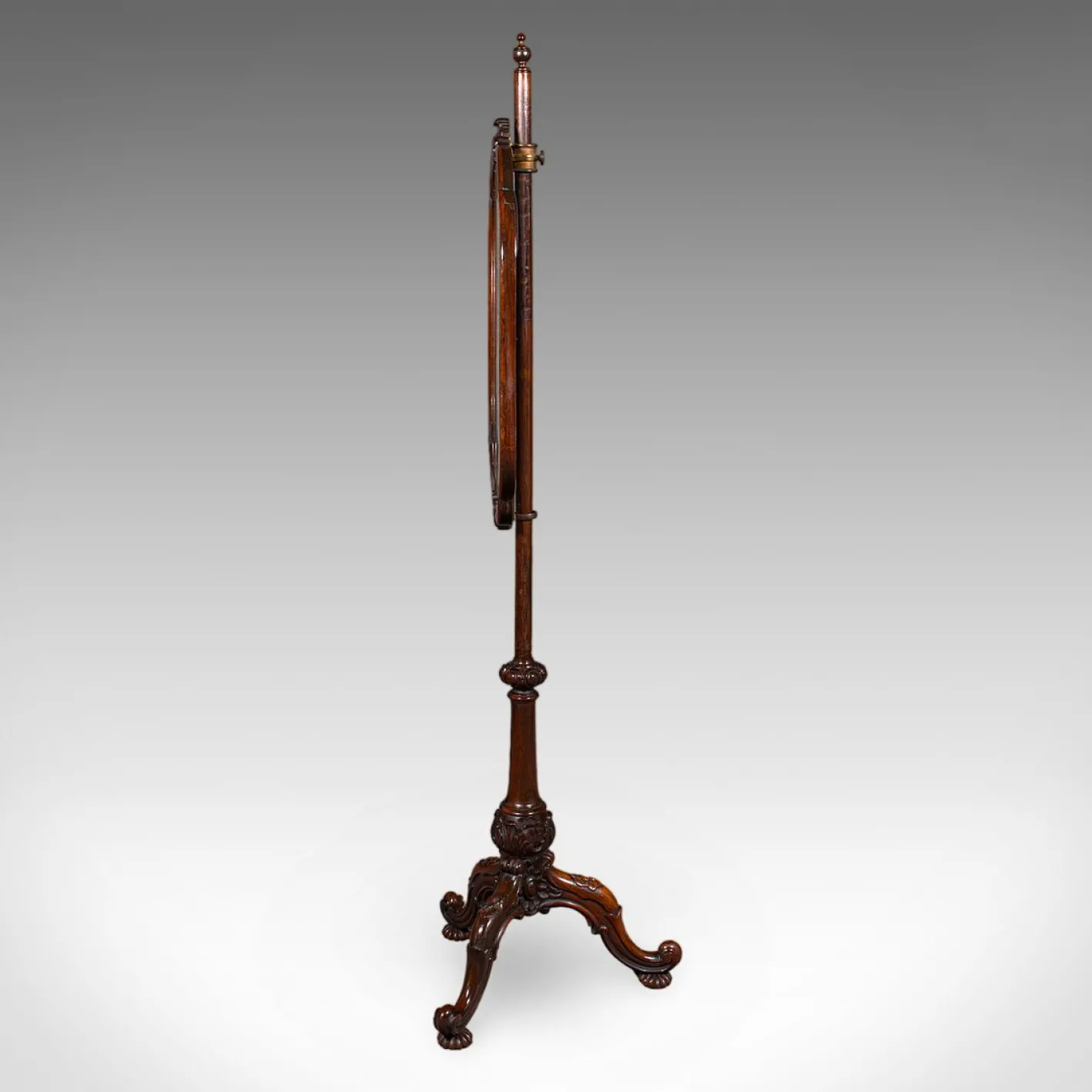 Antiker frühviktorianischer englischer Wandschirm, 1840er