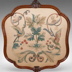 Antiker frühviktorianischer englischer Wandschirm, 1840er
