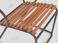 Antiker Gartenstuhl mit Armlehnen, 1920