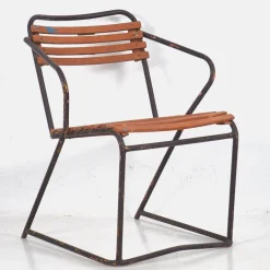 Antiker Gartenstuhl mit Armlehnen, 1920