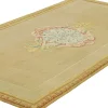 Antiker goldener Läufer mit floralem Medaillon von Aubusson