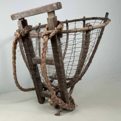 Antiker japanischer Ernte Rucksack, 1920er